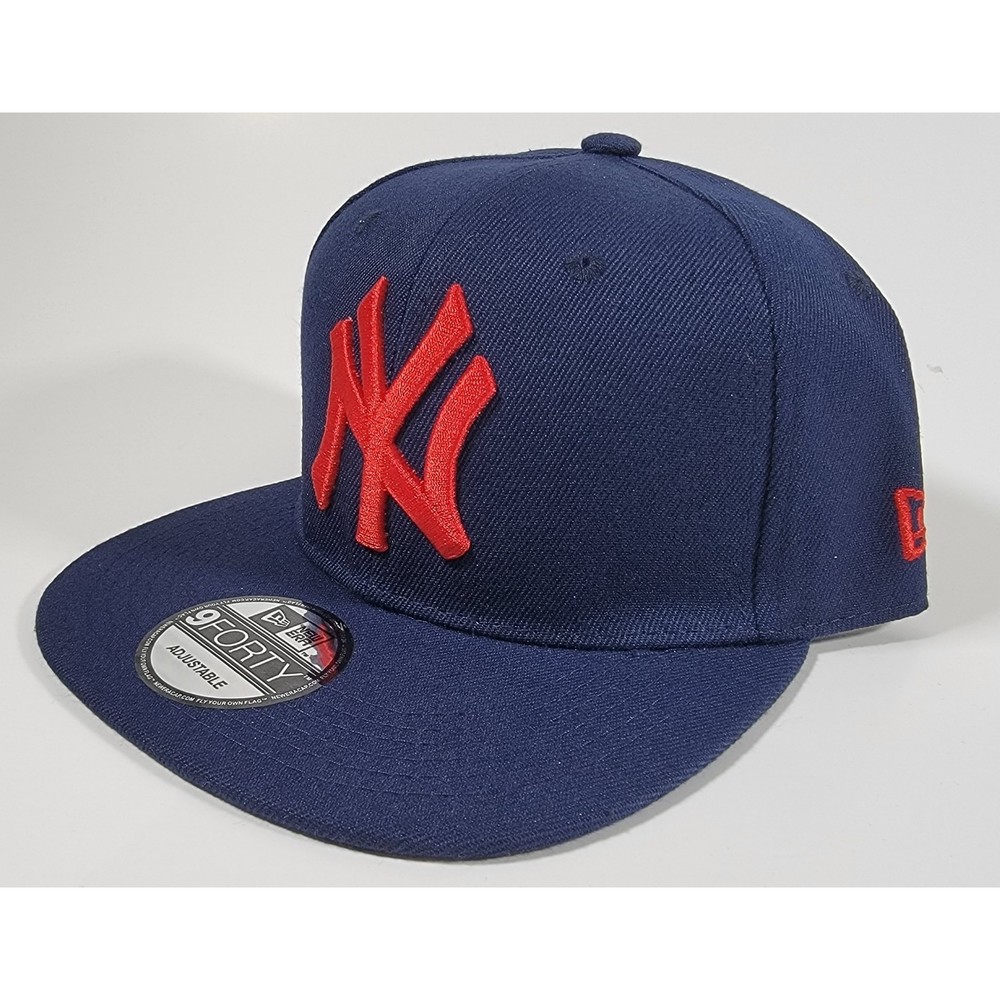 New York Yankees New Era Adjustable Snapback Blue / Red Hat MLB Baseball Cap - Picture 2 of 6